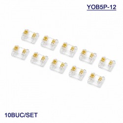 Conector pentru Imbinare Banda LED COB 12mm 5 Pini Strip to Strip Set 10 Buc DALBI YOB5P-12