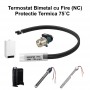 Termostat Temperatura 75˚C cu Fire, Bimetal KSD9700 NC, 250/16A - DALBI