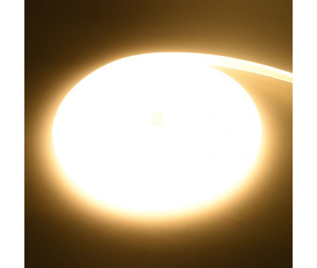 Banda Led Cob Alb-Cald 3000K Neon Flex - 288led/m - IP65 / 220V - 10W/ml / Rola 5ml