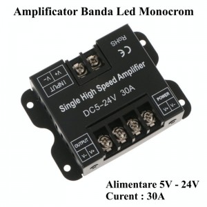 Amplificator Banda Led Monocolor 5V-24V/30A