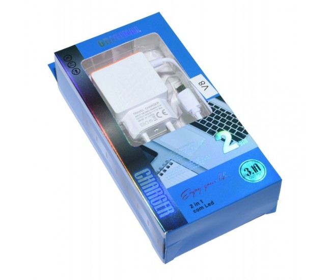 Incarcator Retea 220V - 2 x USB + Micro Usb 3,1A