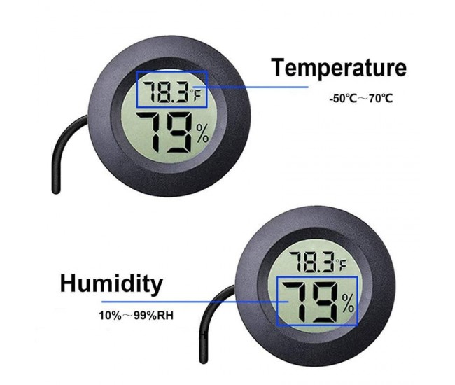 Termometru - Higrometru Digital HT-3 Incastrabil cu Sonda si Afisaj LCD