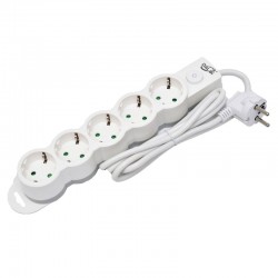 Prelungitor Electric cu Intrerupator, 5 Prize si Protectie Copii, Cablu 3x1mm / 1,5m Prelungitor Electric cu Intrerupator, 5 Prize si Protectie Copii, Cablu 3x1mm / 1,5m