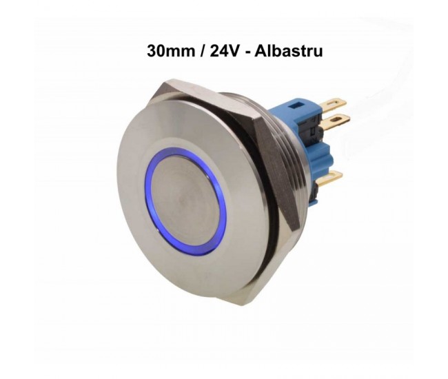 Push Buton 30mm/24V Led Albastru