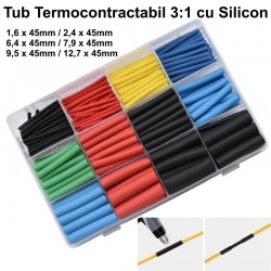 Tub Termocontractabil 3:1 Waterproof cu Silicon, 280buc / Set Tub Termocontractabil 3:1 Waterproof cu Silicon, 280buc / Set