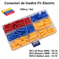Papuci Electrici pentru Inadire Cablu AWG, 150buc / Set Papuci Electrici pentru Inadire Cablu AWG, 150buc / Set