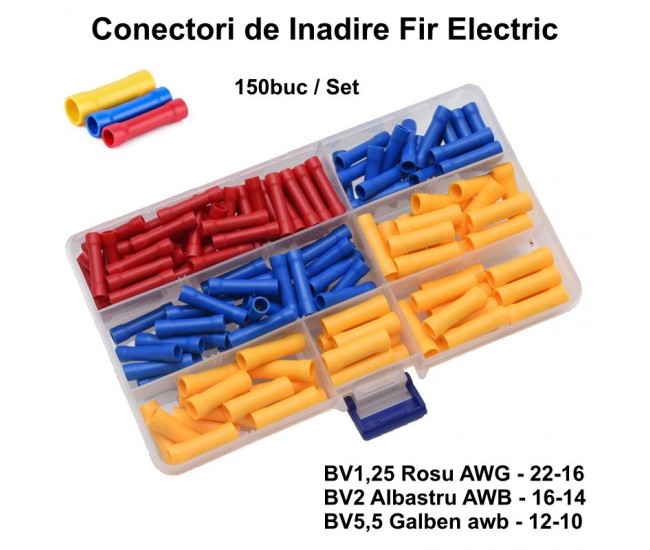 Papuci Electrici pentru Inadire Cablu AWG, 150buc / Set