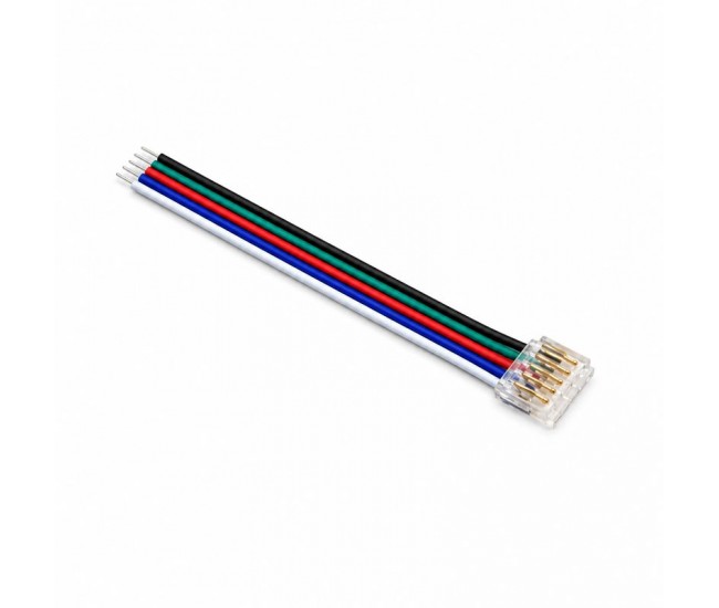 Conector Banda LED SMD RGBW 12mm 5 Pini cu Cablu 10cm Set 10 Buc YCA5P-12-1 DALBI