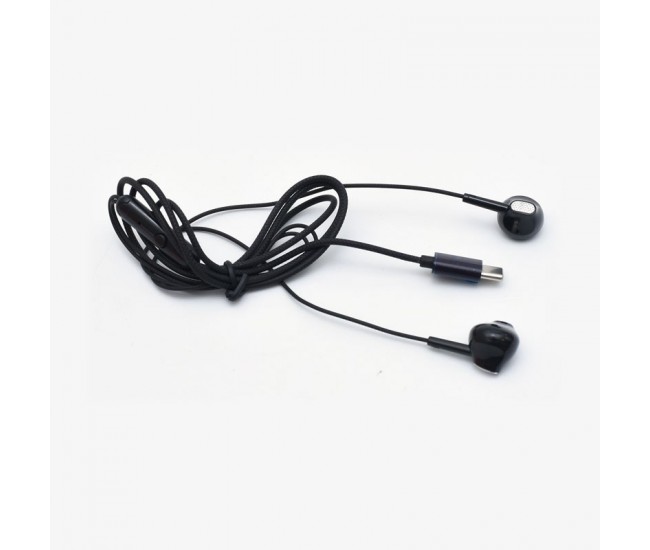 Casti USB-C cu Microfon, Fara Dopuri, Negre CY-C20
