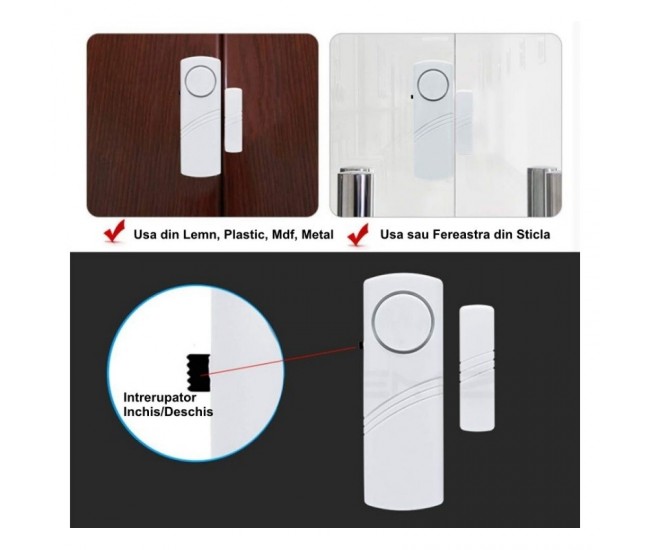 Alarmă Wireless mini de Ușă și Fereastra / JD-188