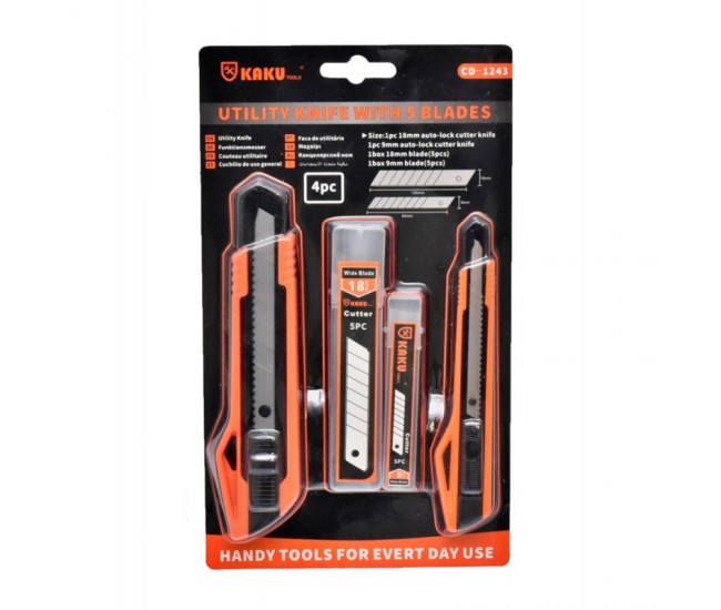 Set Cutter 4 Piese, 2 Cutter + 2 Set Rezerve, CD-1243