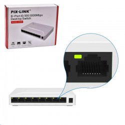 Switch Gigabit 8 Porturi 10/100/1000Mbps Pix-Link GS08 Switch Gigabit 8 Porturi 10/100/1000Mbps Pix-Link GS08