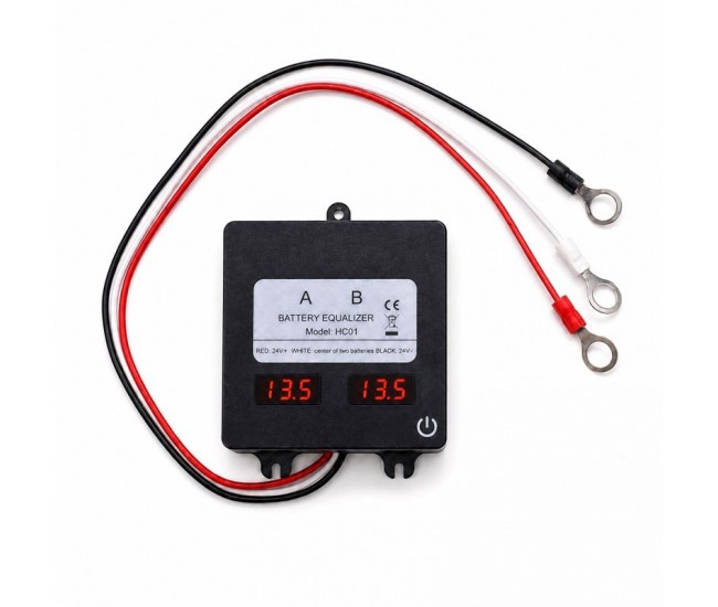 Egalizator Acumulatori 24V cu Afișaj Dublu LED pentru 2 Baterii 12V HC01 DALBI