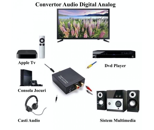 Convertor Audio Digital la Analog + Jack