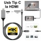 Cablu Usb Tip C 3.1 la HDMI 2.0 / 4K*2K / 2m