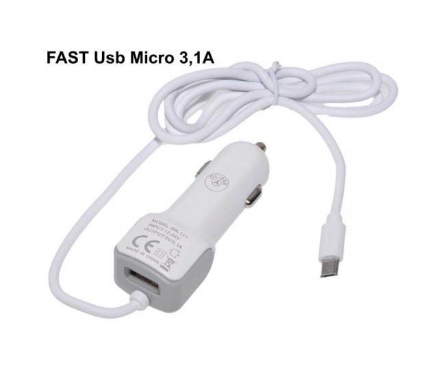 Incarcator Auto Fast Micro Usb 3,1A + Usb