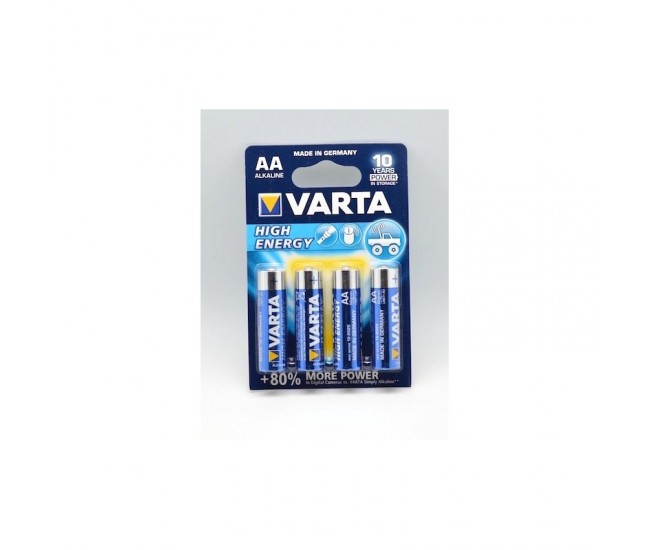 Baterii Alkaline Varta High-Energy R6 AA, 4buc/set