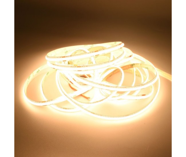 Banda Led Cob 560D/m - Lumina 2 in 1 Alb 2700K-6500K - 24V/2 Fire - 8mm - 10W/m -  RA 90, Protectie IP20 - Rola/5m