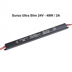 Sursa de Alimentare 24V-48W / 2A - Ultra Slim Black Sursa de Alimentare 24V-48W / 2A - Ultra Slim Black