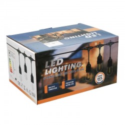 Ghirlanda Luminoasa 10 metri cu 20 Becuri Led E27 Lumina Calda, Alimentare 220V Ghirlanda Luminoasa 10 metri cu 20 Becuri Led E27 Lumina Calda, Alimentare 220V