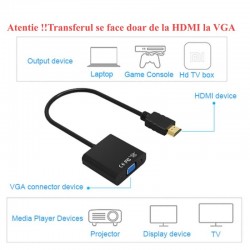 Convertor Video HDMI - VGA + Jack Convertor Video HDMI - VGA + Jack