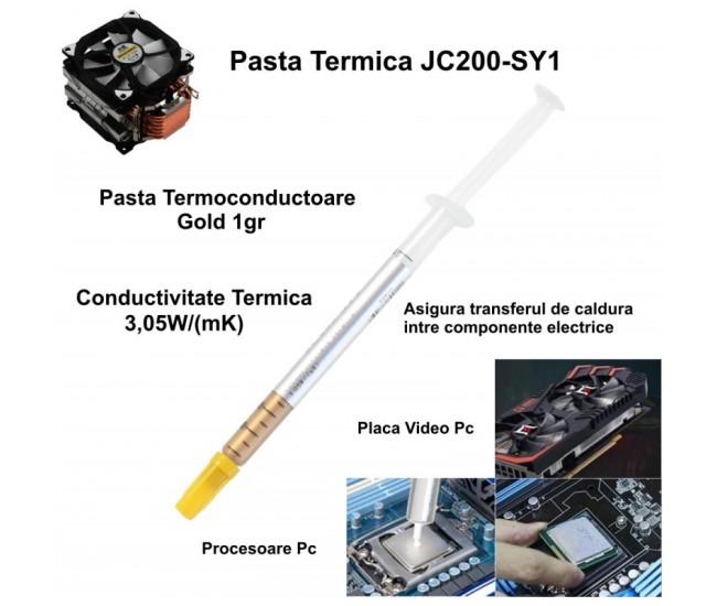 Pasta Termoconductoare JC200-SY1 / Gold 1gr