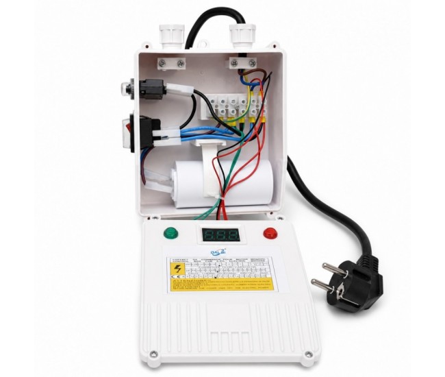 Cutie Comanda Pompa Submersibila 1HP 30uF 220V cu Voltmetru Digital DALBI