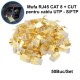 Mufa RJ45 S/FTP CAT 8 CUT Auriu cu Ecranare Metalica - 50Buc/Set
