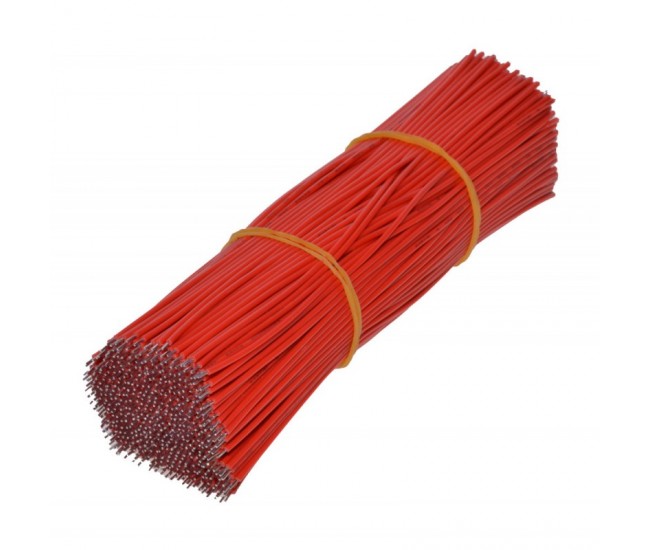 Cablu 15cm Roșu 24AWG, 100Buc