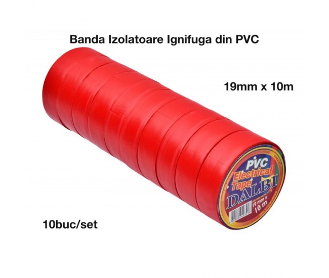 Banda Izolier Rosie 19mm x 10m - Set/10buc