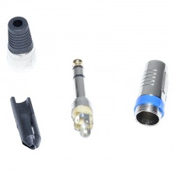 Mufa Jack 6,3 Stereo Tata, inel Albastru Mufa Jack 6,3 Stereo Tata, inel Albastru