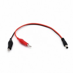 Cablu cu Clesti Crocodil si Mufa DC Tata 5,5x2,1mm, 30cm
