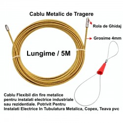 Fir Metalic de Tragere Cablu Electric 4mm x 5M Fir Metalic de Tragere Cablu Electric 4mm x 5M