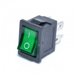 Intrerupator Mic IRS 220V Led Verde 4P, 21x15mm Intrerupator Mic IRS 220V Led Verde 4P, 21x15mm