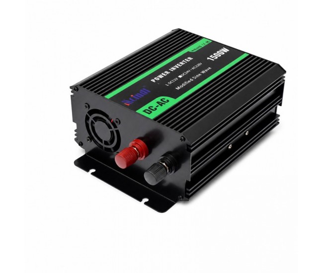 Invertor de Tensiune 1500W, 12V la 220V, Undă Sinusoidală Modificată, USB