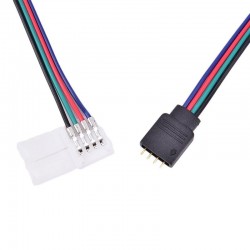 Conector Alimentare Banda RGB cu 4 Fire Conector Alimentare Banda RGB cu 4 Fire