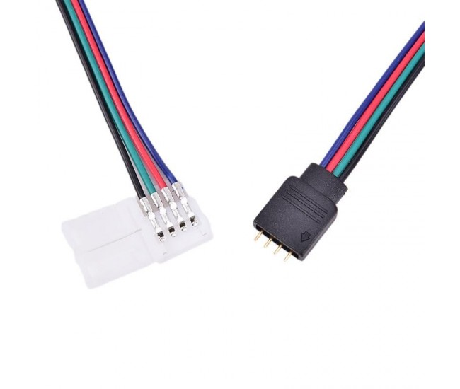 Conector Alimentare Banda RGB cu 4 Fire