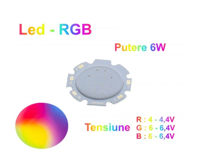 Led RGB Cob 28mm/6W