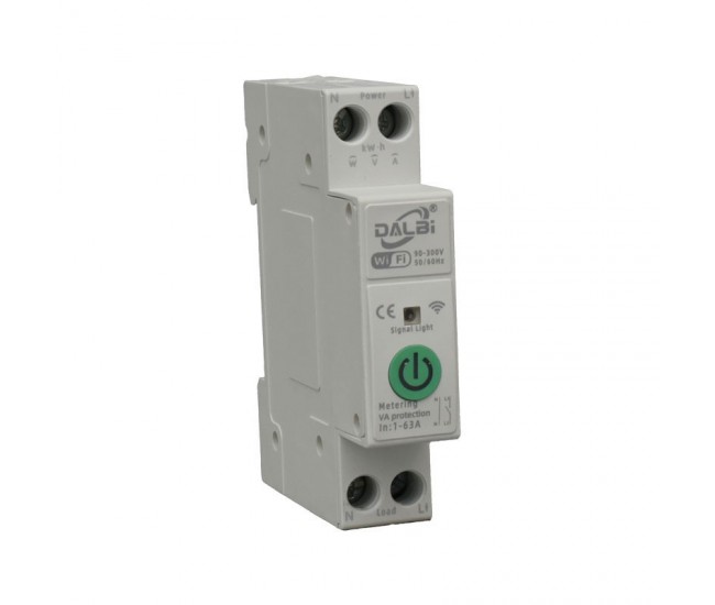 Siguranta Inteligenta Wi-fi, 1-63A, 1P+N Monitorizare Energie, Protectie Subtensiune, Supratensiune - TUYA SigMesh / ZigBee