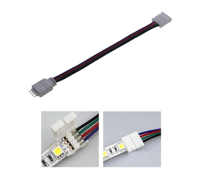 Conector Alimentare Banda RGB cu 4 Fire