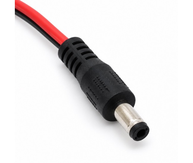 Cablu cu Clesti Crocodil si Mufa DC Tata 5,5x2,1mm, 30cm