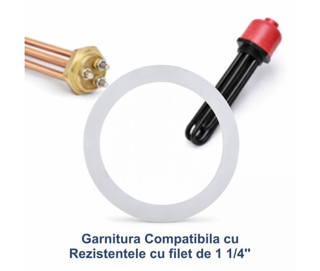 Garnitură siliconică pentru rezistență boiler electric 1¼” (Ø40 mm), etanșare flanșă