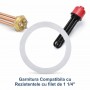 Garnitură siliconică pentru rezistență boiler electric 1¼” (Ø40 mm), etanșare flanșă
