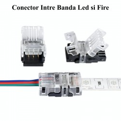 Conector Banda Led & RGB 10mm/3 Pini - 3 Fire Conector Banda Led & RGB 10mm/3 Pini - 3 Fire