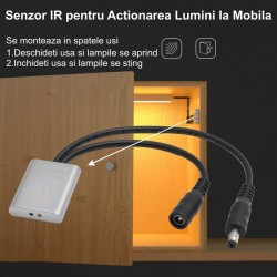 Senzor Intrerupator cu IR pentru Led-uri de Mobila Senzor Intrerupator cu IR pentru Led-uri de Mobila