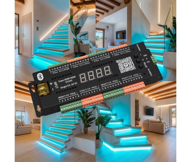 Controler Inteligent cu Bluetooth de Lumini pentru Scara Interioara / 32 Canale - STAIR26E