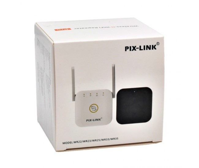 Extender Wireless N 2 Antene 300Mbps, Pix-Link WPS