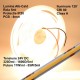 Banda Cob Led 24V - 8MM / 320led/ml - 11W/ml, Lumina Alb-Cald 3500K - 1200lm - Interior IP20 - 5m/rol