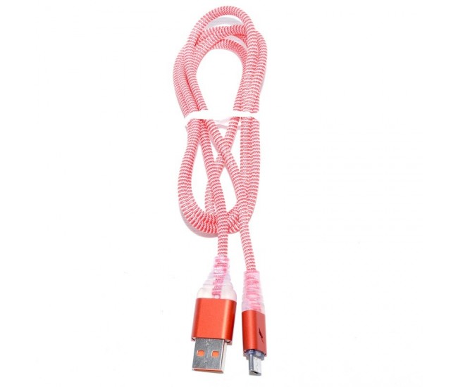 Cablu Panzat USB tata - Micro Usb cu Led D8-32M