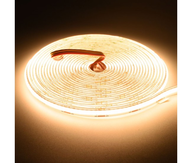 Banda Led Digital Cob 576D/m - Lumina 3 in 1 Alb 2700K-4500K-6500K - 24V/3 Fire - 8mm - 10W/m -  RA 90, Protectie IP20 - Rola/5m